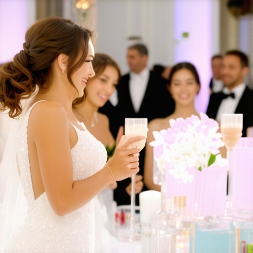 Wedding Reception with Interactive Food Stations Guests enjoying interactive food stations at a wedding reception