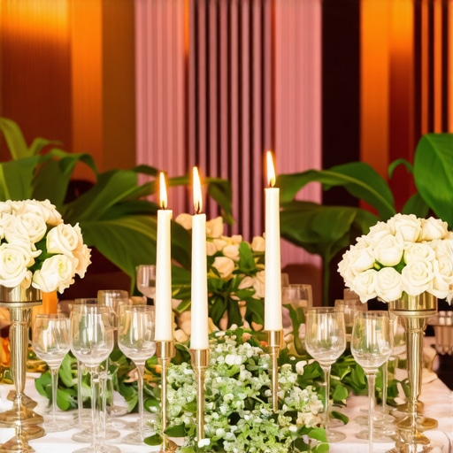 Modern Wedding Catering Setup Professional catering staff serving guests at a stylish wedding
