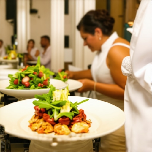 Seamless Wedding Catering Service Catering staff providing excellent service at a wedding reception
