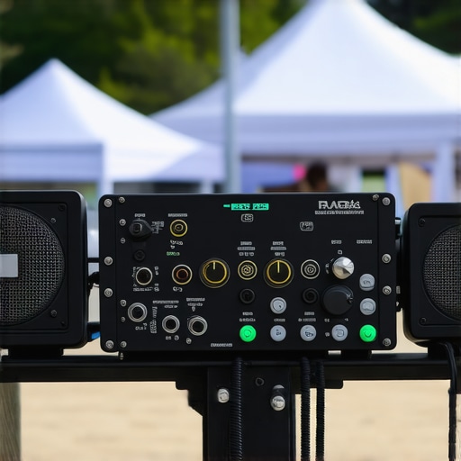Generator with monitoring equipment ensuring seamless outdoor event power supply.