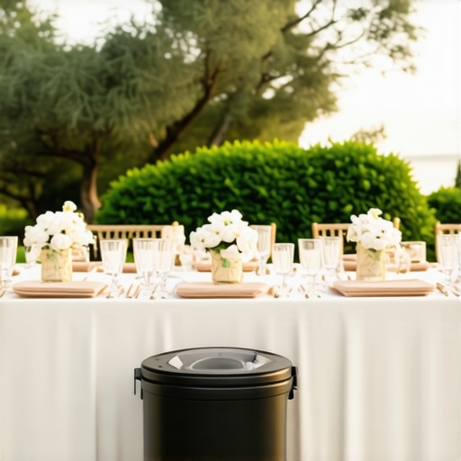 The Best Way to Hide Trash Cans at a Five-Star Garden Wedding