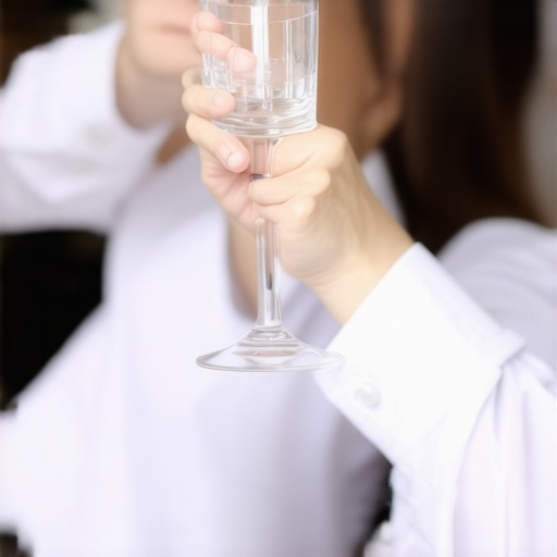 Catering staff gathering empty glasses from guest tables