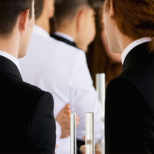 Elegant Servers Providing Discreet Service A team of professional servers in formal wear efficiently managing guest needs at a wedding or corporate event