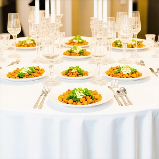 Professional Servers at a Corporate Event Servers providing attentive service at a refined corporate gathering.