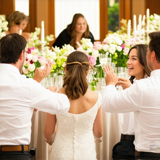 Team of event professionals managing a wedding reception together.