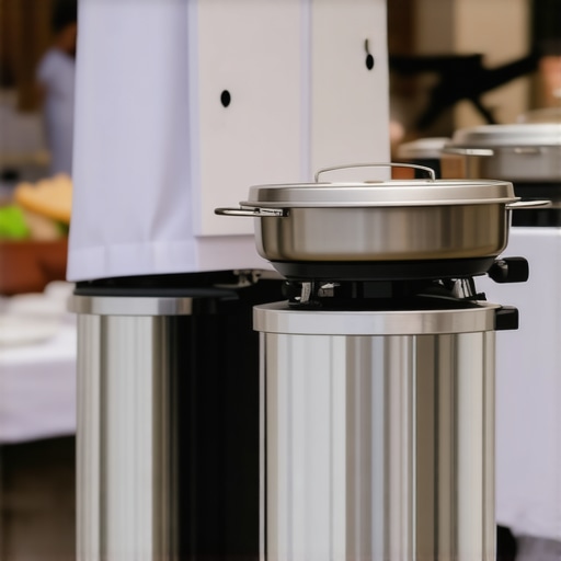 Streamlined Catering Equipment for Smooth Service Catering staff using organized carts and communication devices at an upscale event.