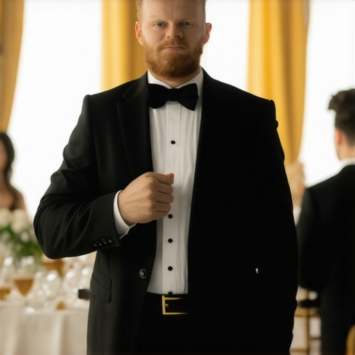 Attentive Server Reading Guest Cues A server discreetly watching guests' body language at a banquet to anticipate needs.