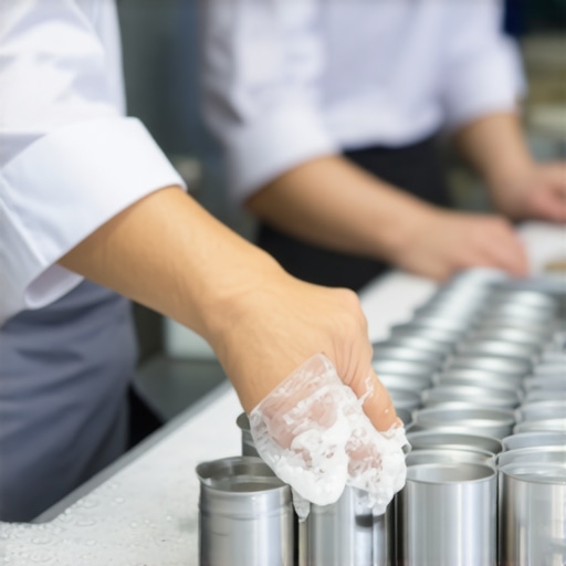 Catering Equipment Maintenance in Action Staff cleaning and inspecting catering equipment for optimal performance