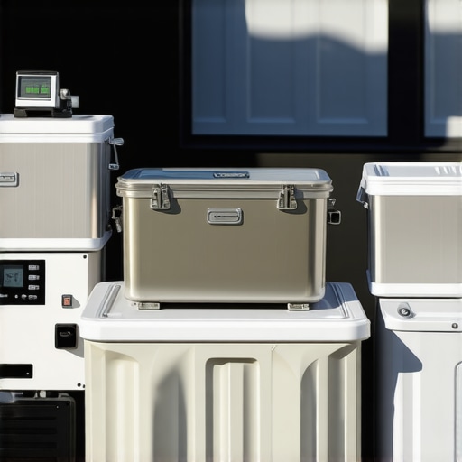 Catering Equipment in Use Professional catering equipment maintaining food safety at an outdoor wedding