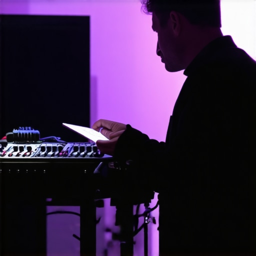 Event Equipment Maintenance Planner checking audio-visual equipment before an event.