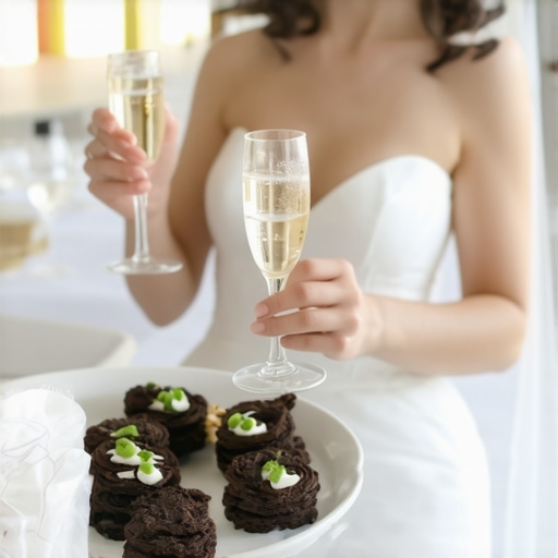 How to prevent wedding dress stains during the cocktail hour