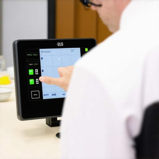 Catering manager checking digital temperature tools during a large event