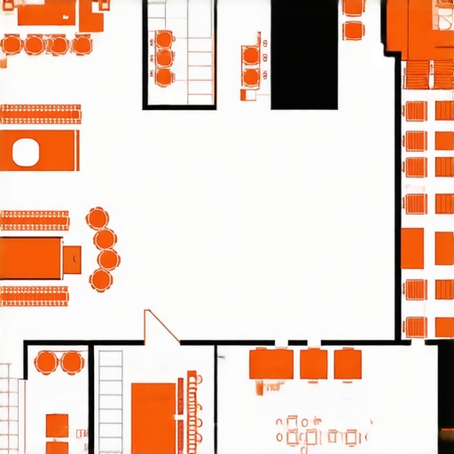 Illustration of a well-designed wedding venue layout showing optimal bar placement and guest movement pathways