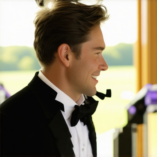 Seamless Event Communication Equipment Event staff using wireless earpieces for coordination during a wedding