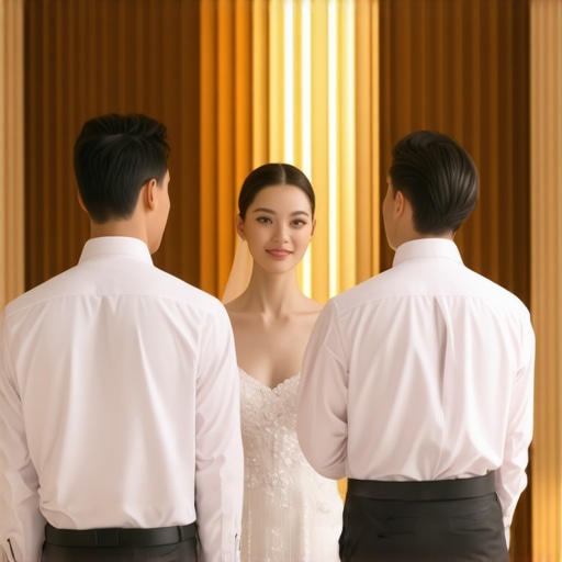 Wedding servers working together smoothly during a ceremony.