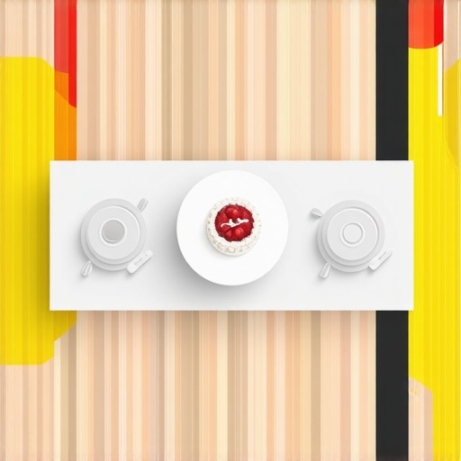 A 3D digital floor plan layout showing optimal cake table placement and photographer shooting zones.
