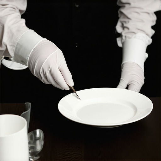 Professional server providing discrete service in a corporate boardroom setting