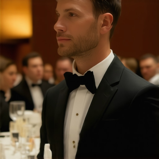 Elite Event Service Coordination A professional lead server coordinating staff during a corporate event.