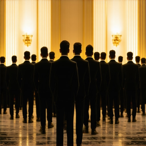 Professional catering staff in a high-end ballroom setting