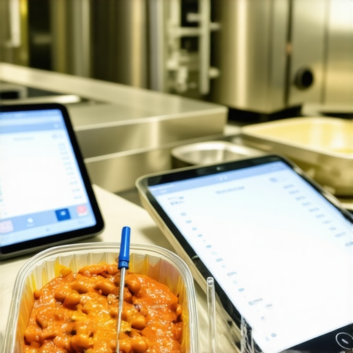 Professional catering equipment and digital temperature monitoring tools for event success.