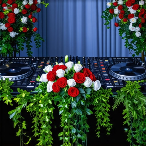 How to Hide the DJ's Messy Cables With Strategic Floral Arrangements