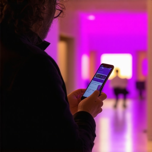 A catering manager setting up rideshare vouchers on a mobile phone during event teardown