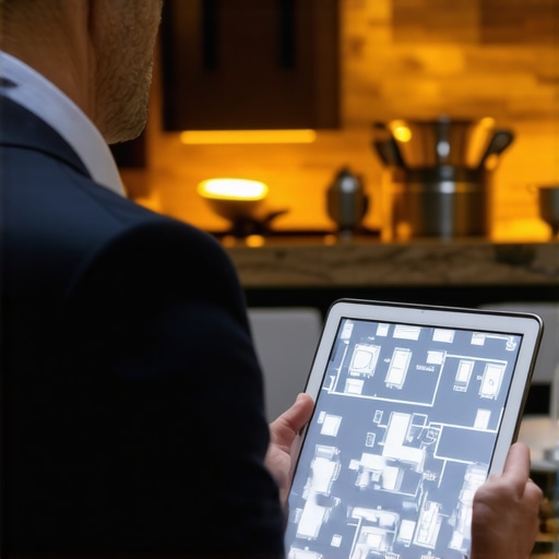Event manager using a tablet for digital ballroom mapping and logistics.