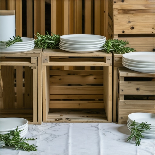 Professional Buffet Table Styling with Vertical Layers A high-end buffet table showing different heights using hidden risers and elegant white platters.