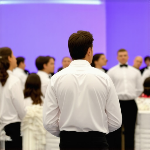 A lead server overseeing event logistics to ensure seamless service flow.