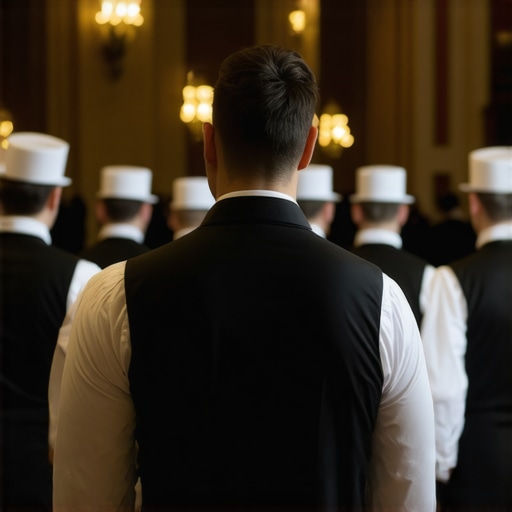 A professional lead server coordinating a service team at a high-end corporate gala.
