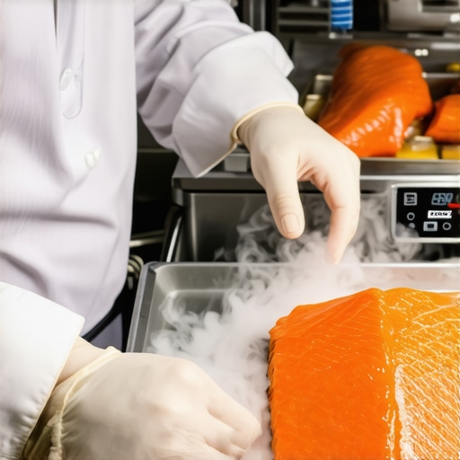 A chef using a CVap warming drawer to maintain fish texture.