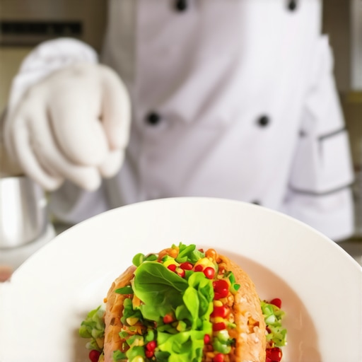 Professional Server and Chef Verification A lead server and chef confirming a dietary meal for guest safety.