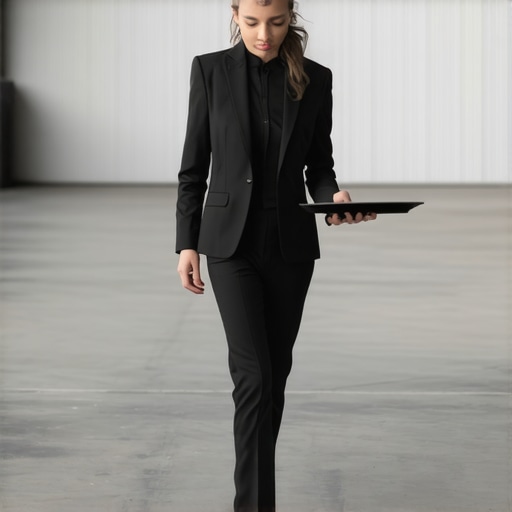 A professional server demonstrating quiet movement and invisible service in a warehouse wedding environment.