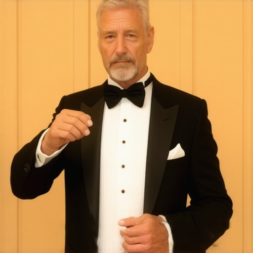 A lead server politely interacting with a guest in a luxury event setting