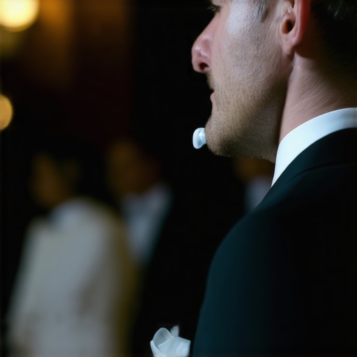 Stealth Communication Tools for Event Managers Professional event lead using a radio headset for coordination.