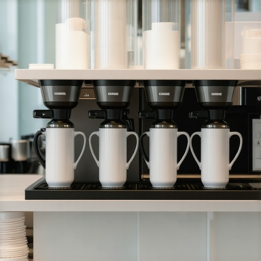 Strategic Coffee Station Setup for Corporate Events Professional catering team managing multiple coffee stations for a large corporate conference.