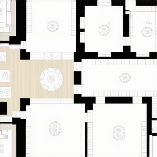 Strategic Corporate Event Seating Layout Top-down view of a corporate event floor plan featuring diverse seating arrangements and designated quiet zones.