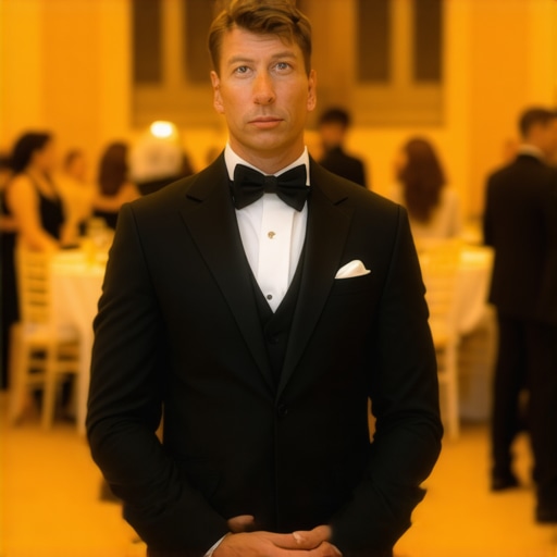 The Strategic Role of an Event Lead A professional event captain monitoring a corporate gala from the sidelines.