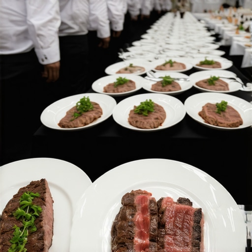 The problem with serving steak at a 500-person business lunch